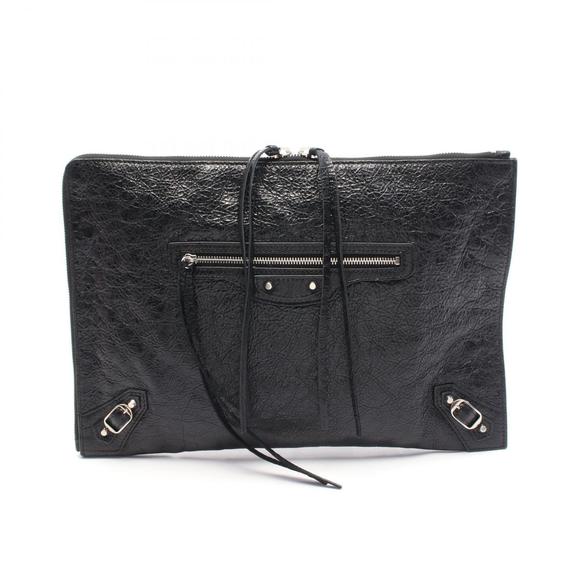 BALENCIAGA Pouch clutch bag leather black - Picture 1 of 5